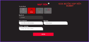 Các bước nạp tiền 